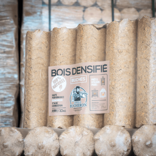 Bûches compressées bois naturel - Caen Bois de Chauffage